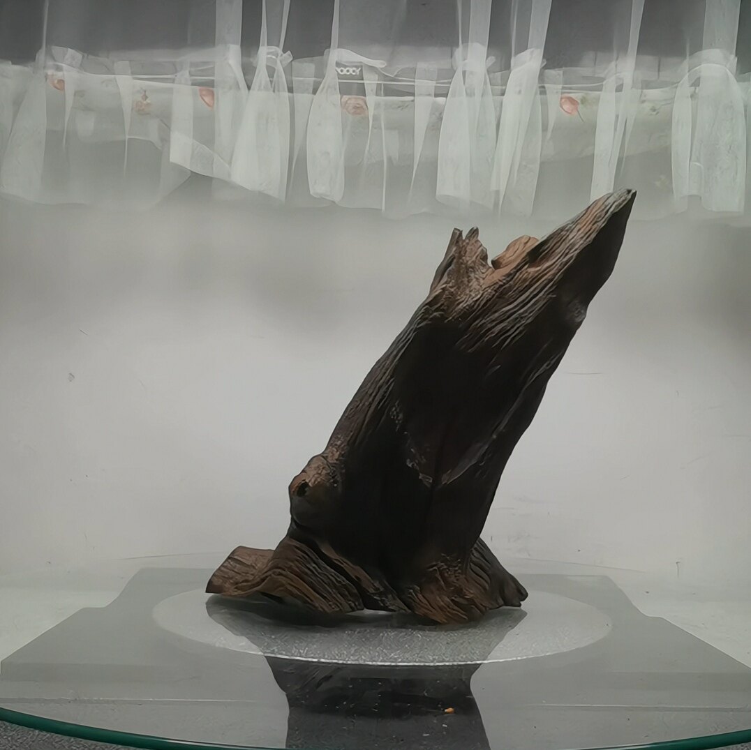 沉木紫柚木树桩水族鱼缸水草缸南美缸造景装饰木黑尾大勾群游树桩
