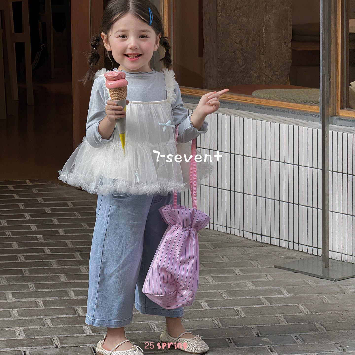 女童2025春季新款可爱蕾丝网纱花边吊带长袖打底衫韩版牛仔裤套装