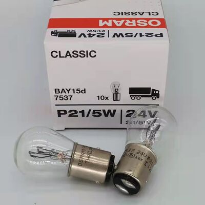欧司朗 OSRAM 7528 12V P21/5W 7537 24V BAY15d双触点高低脚灯泡