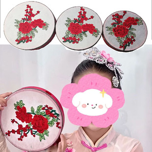 岭南钱鼓粤绣粤美舞蹈道具手拍鼓民族民间群舞锦绣春情绣花绷子