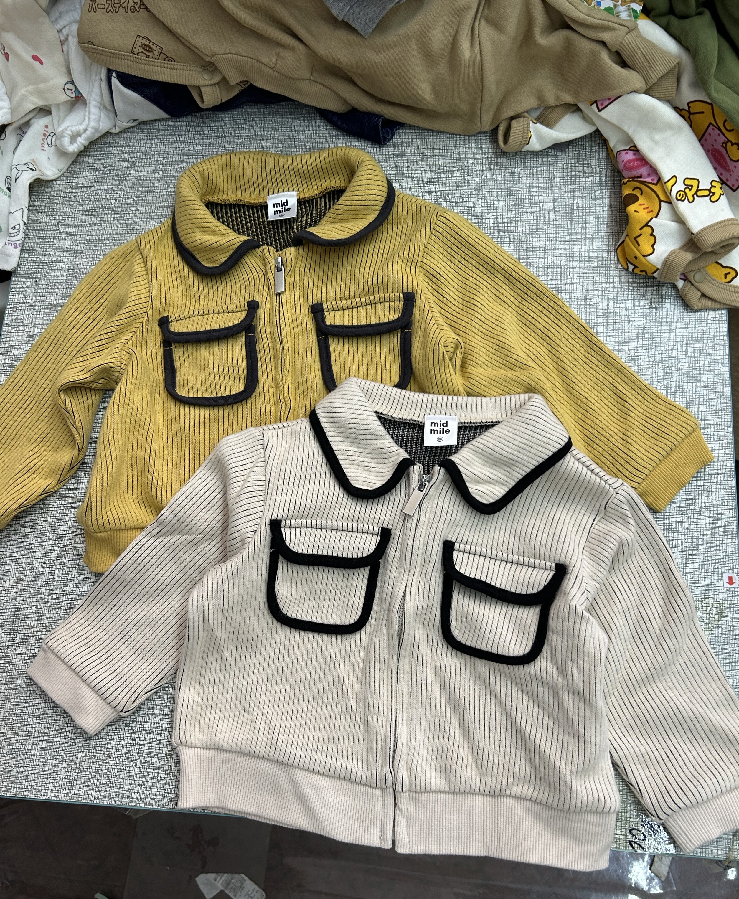 日D*儿童外套加厚男童女童上衣外套小清新80-130