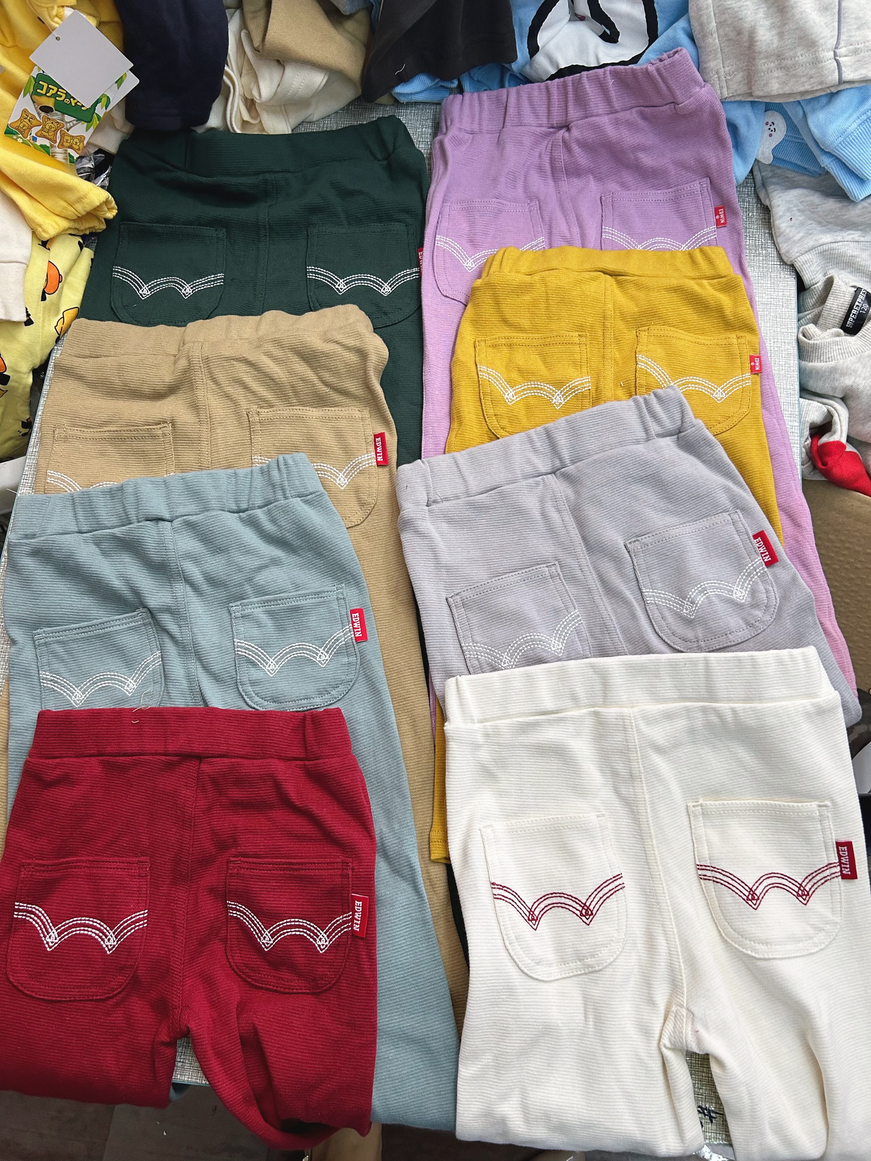 日D*儿童edw*in儿童长裤 爱d 温纯棉裤子长裤男童女童长裤80-130