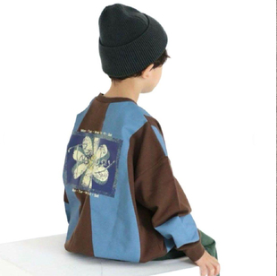 日D*儿童纯棉毛圈卫衣男童女童上衣90-130