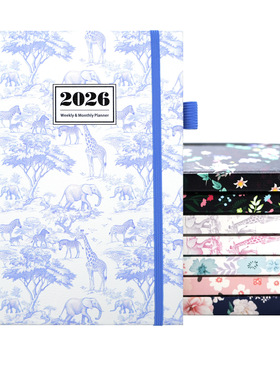 2026 Planner英文效率手册日历本计划本带字母标A5亚马逊日程本