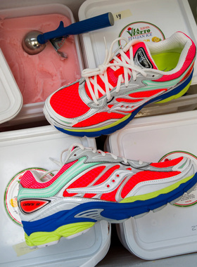 代购Saucony ProGrid Omni 9 Water Ice夏日风味吉米透气彩色跑鞋