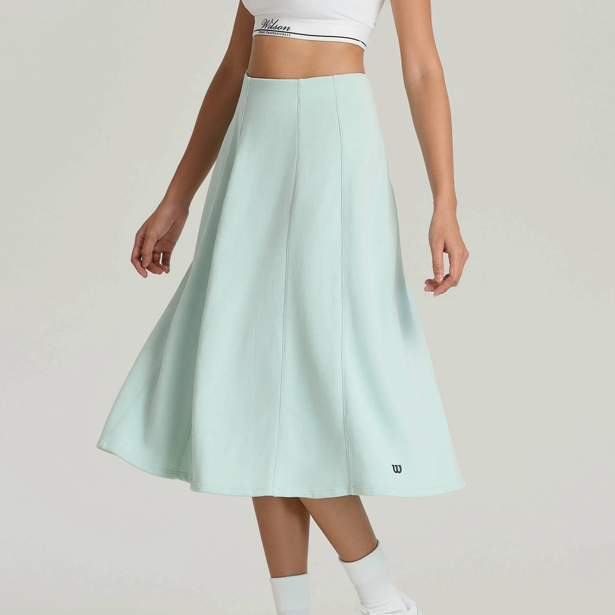 代购新品wilson百褶裙威尔胜网球服女士半裙透气弹性腰带休闲百搭