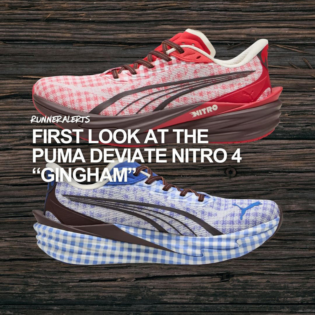 海外代购Puma Deviate NITRO 4 Check男士跑鞋缓震透气厚底训练鞋