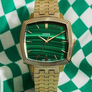 Jonas Fossil Machine 绿色孔雀石表盘复古联名 代购 Luxe Nick