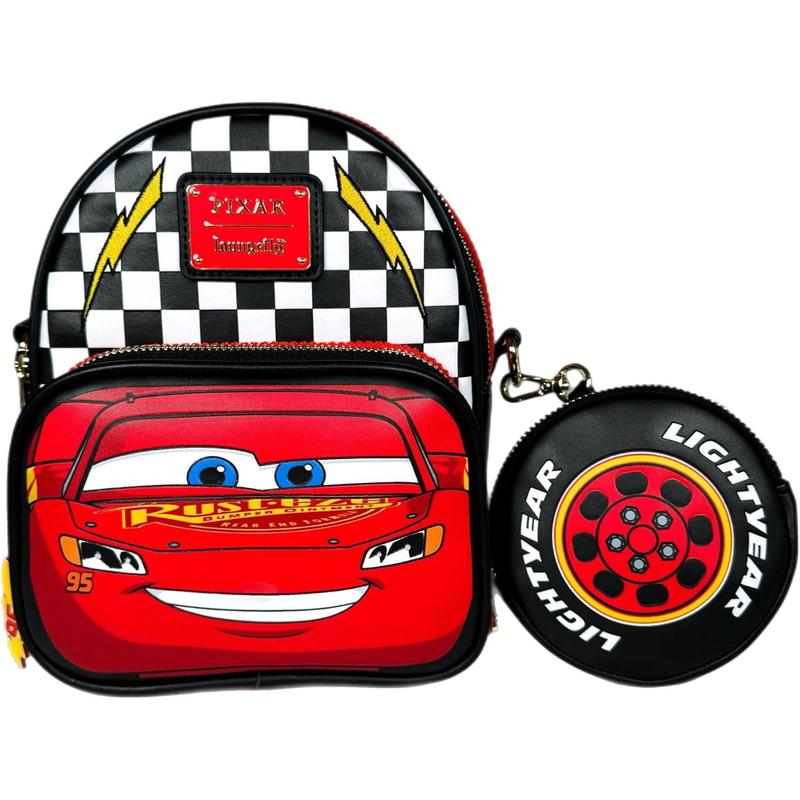 代购Loungefly男女迷你双肩包可拆卸背带多用途携带附带零钱包