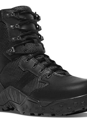 代购Danner男士战术靴防水防滑透气耐用黑色系带侧拉链圆头训练