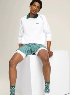 代购wilson Parkside 威尔胜网球运动衫白绿色时尚百搭卫衣套头