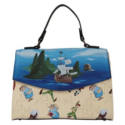 代购Loungefly男女斜挎包可拆卸肩带按扣闭合顶部手柄印花装饰