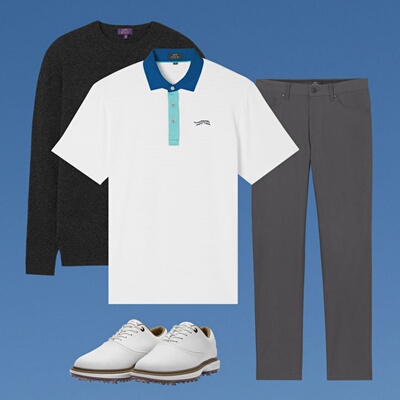 代购sun day red Crosswind Contrast Polo衫高尔夫球运动T恤短袖