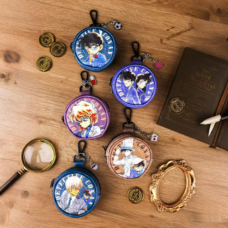 正版麦和名侦探柯南原画风杜邦纸小包盲袋盲盒背透耳机钥匙收纳包