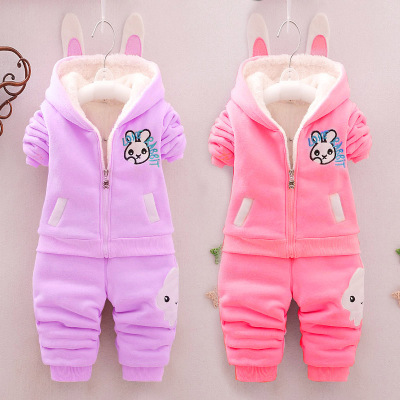 秋冬洋气风1一3岁加绒加厚童装