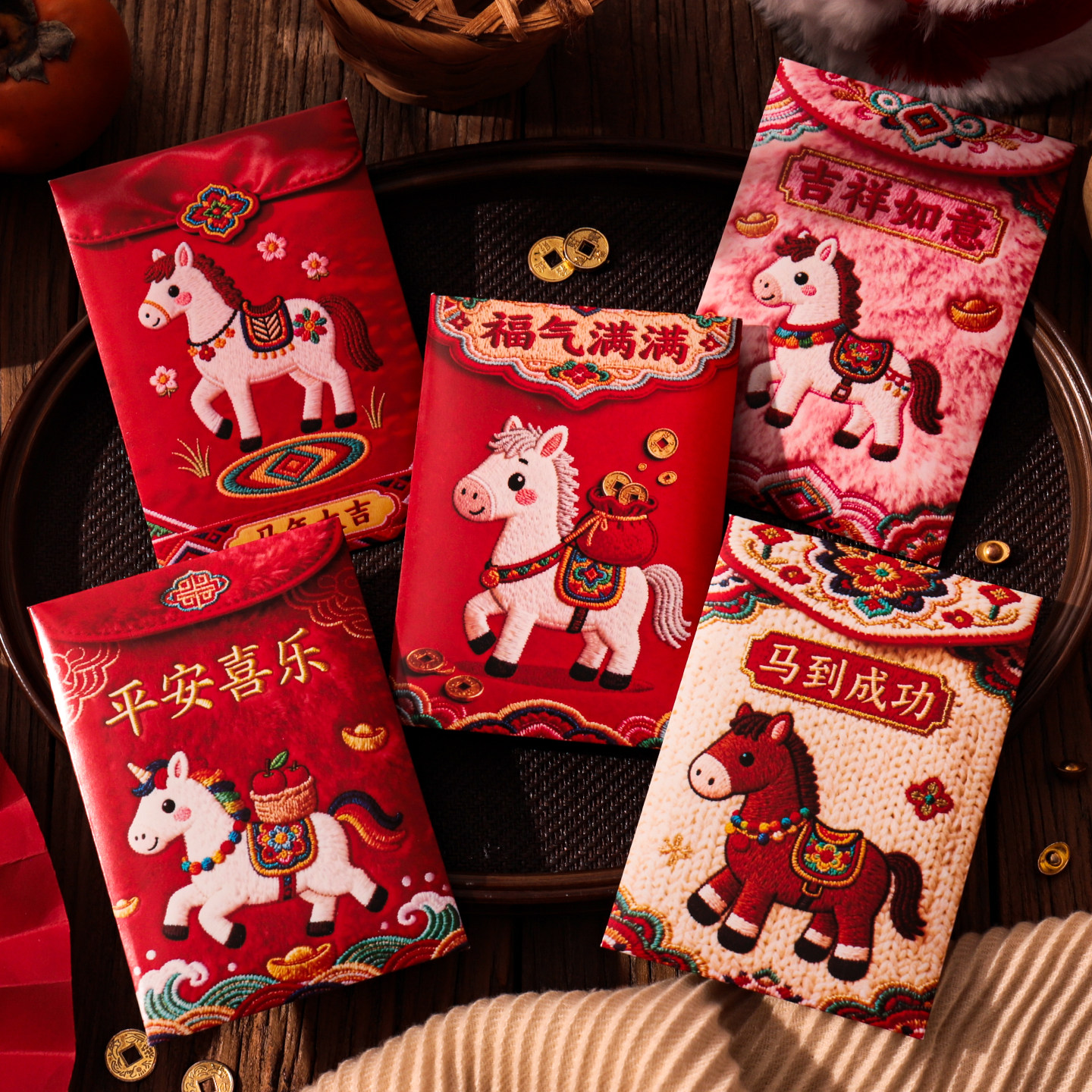 2026新款马年卡通红包袋5D印刷利是封春节过年压岁包创意新年红包