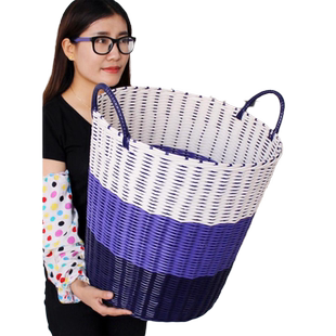 脏衣服洗浴收纳篮藤制床头蓝子栏筐竹篮子筐篓子放毛巾美容院双层