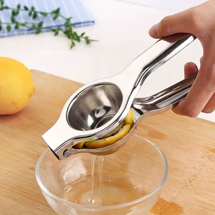 橙子夹子迷你小型果汁机 不锈钢手动榨汁器挤柠檬汁神器家用手压式