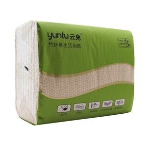 云兔本色480层20包原生竹纤维实惠装 厕纸家用竹浆平板压花卫生纸