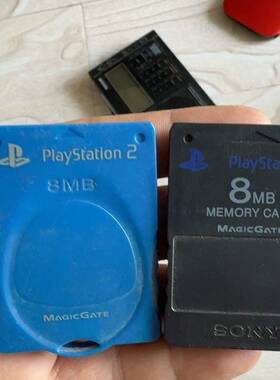 可维修PS2原装记忆卡 蓝色和黑色各一张
