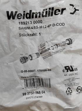 可维修魏德米勒1892130000 SAIBM-4/8D-M12-