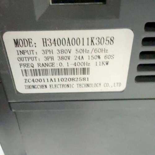 可维修众辰变频器H3400A0011K3058，11KW功率，38