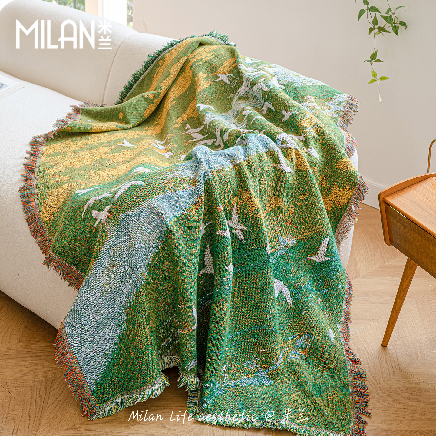 MILAN米兰莫奈风沙发盖布四季通用垫子2025新款高级氛围感套罩巾