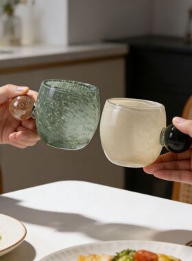 艺术玻璃水杯 日式清酒杯子礼品 创意装饰工艺品 手工玻璃花瓶