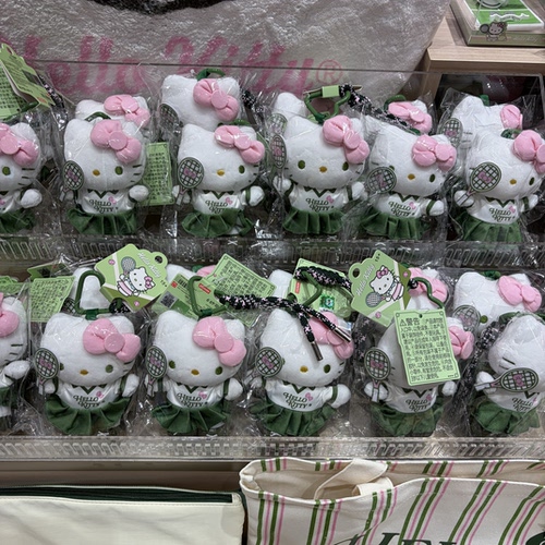 MINISO名创优品凯蒂猫网球日记系列球拍站姿毛绒挂件-Hello Kitty