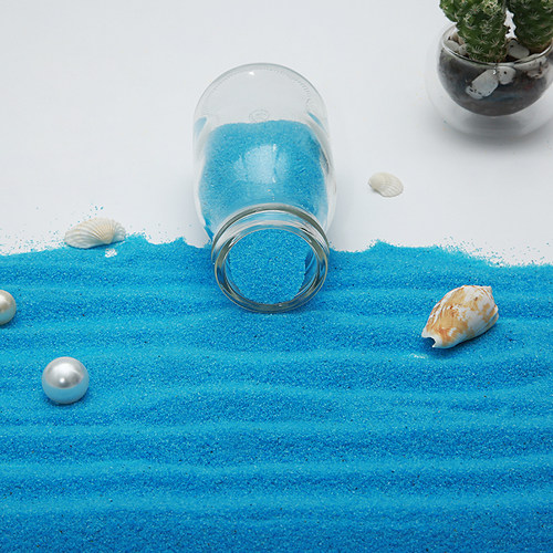 500克diy奠基浅蓝色粗砂石英沙