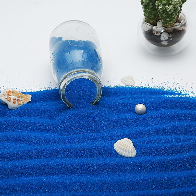 500克深蓝色细沙子奠基彩砂DIY造景装饰沙灭烟沙石英砂石英沙粗砂