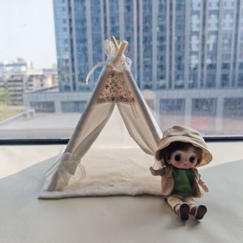 Dollhouse娃屋12分ob11迷你露营帐篷道具场景过家家配件模型摆件