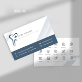 高档疗精品特种纸牙齿科门诊所口腔美容医生名片订定制设计印刷烫