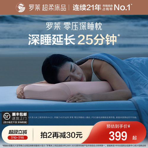 罗莱零压深睡枕记忆棉A类抗菌枕