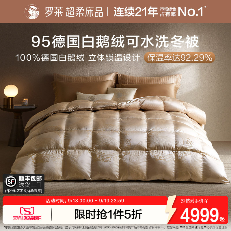 罗莱德国进口95白鹅绒保暖冬被图片