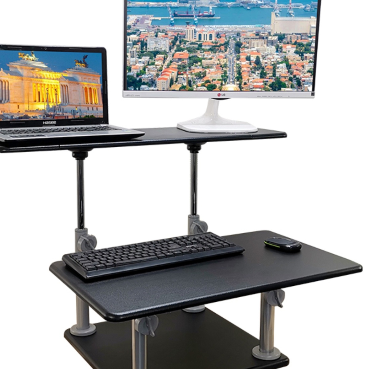 电脑桌站立工作台升降