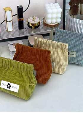 毛绒绒弹片收纳包口红包钥匙化妆袋包包里面小包随身包内便携零钱