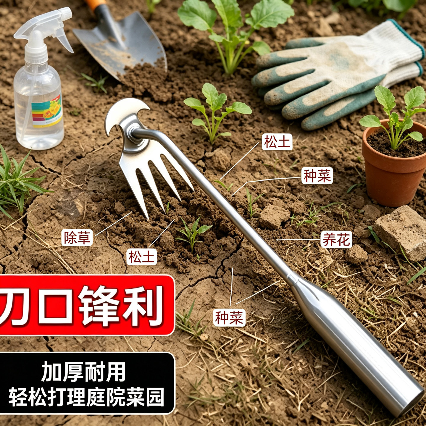 除草专用工具锄草耙子
