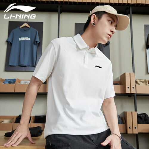 Lining/李宁polo衫短袖纯棉透气