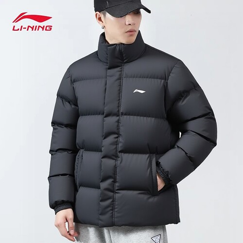 李宁立领棉服男2025冬季新款面包服加厚保暖短款棉衣防风运动外套