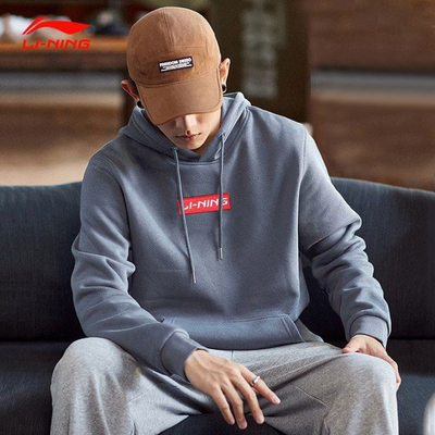 李宁秋季款加绒套头卫衣