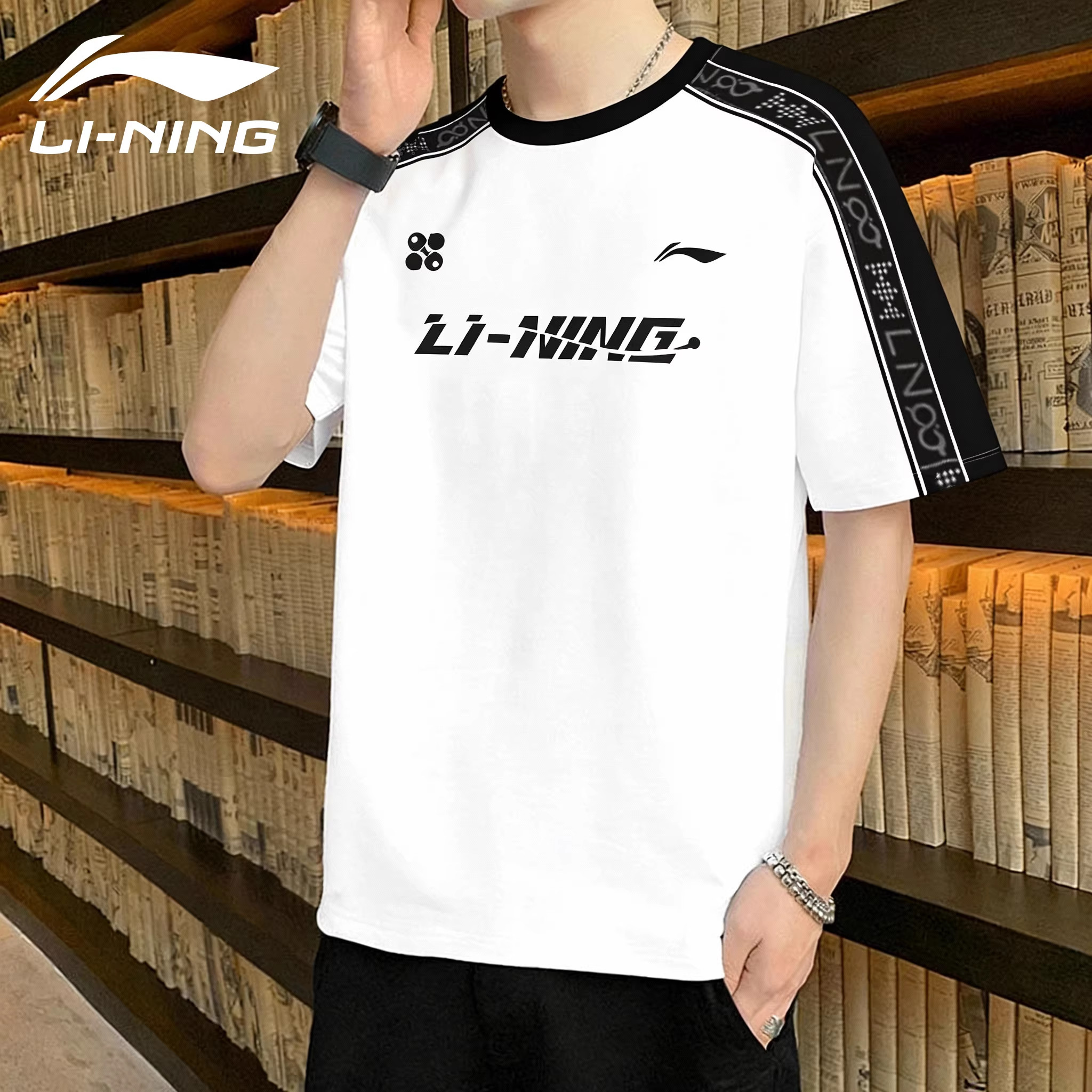 李宁纯棉短袖男士夏季新款体恤半袖衫透气潮流T恤宽松印花文化衫,运动服/休闲服装,运动T恤,淘宝优惠券,粉丝福利购,淘宝优惠卷