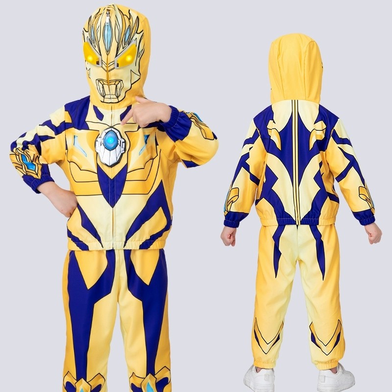 黄金赛罗奥特曼衣服秋装男童风衣套装2026新款男孩春秋季儿童装潮