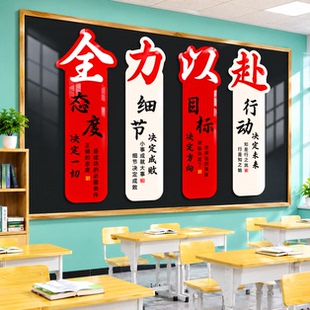 高三搬楼升楼班级布置教室装饰文化墙贴高考中考黑板报磁吸贴纸画