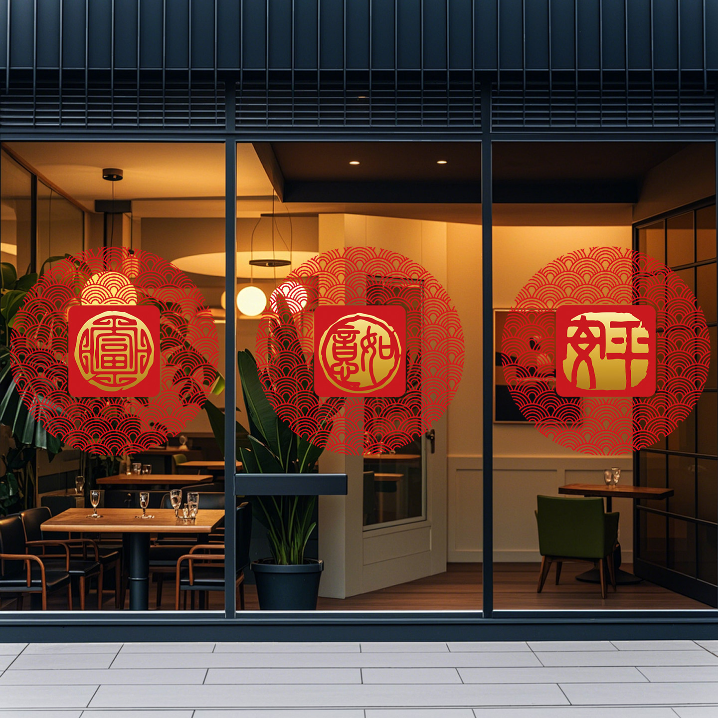 2026马年新年装饰新款门贴橱窗新年喜庆红色窗花玻璃静电贴纸,家居饰品,门贴,淘宝优惠券,粉丝福利购,淘宝优惠卷