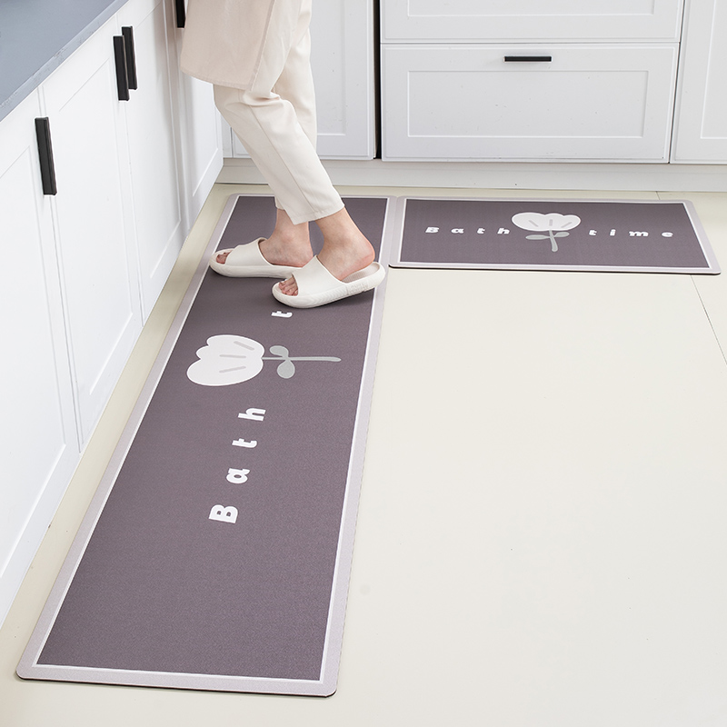 PVC小清新厨房防水防油防滑地垫