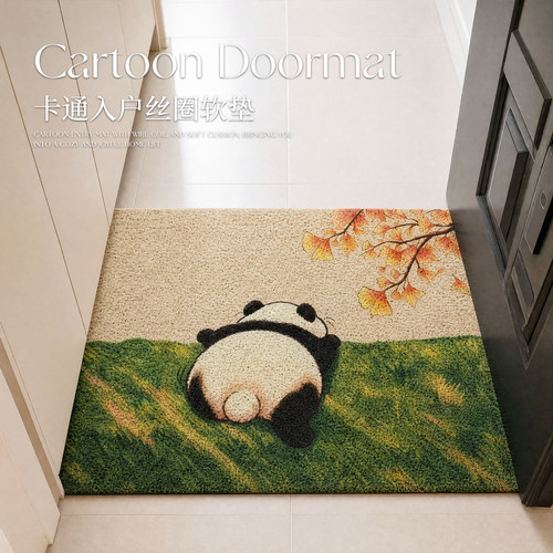 卡通丝圈除尘耐脏防滑入户门地垫