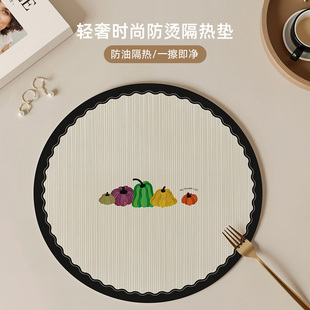 轻奢高级感餐桌垫隔热垫家用西餐垫防烫茶杯垫圆形餐盘垫布碗垫子