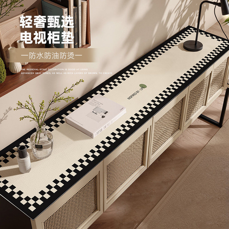 轻奢风电视柜桌垫防水防油免洗餐边柜桌面保护垫玄关鞋柜酒柜垫子,居家布艺,桌布,淘宝优惠券,粉丝福利购,淘宝优惠卷