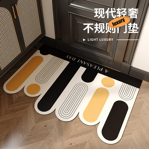 轻奢高级感入户门地垫免洗可擦防滑耐脏家用玄关进门口脚垫可裁剪